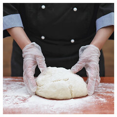 Перчатки виниловые, КОМПЛЕКТ 50 пар (100 штук), ПРОЧНЫЕ, прозрачные, размер L (большой), AVIORA