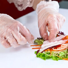 Перчатки виниловые, КОМПЛЕКТ 50 пар (100 штук), ПРОЧНЫЕ, прозрачные, размер L (большой), AVIORA