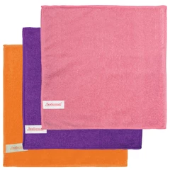 Салфетки из МИКРОФИБРЫ универсальные 25&times;25 см, КОМПЛЕКТ 12 шт., ассорти, 180 г/<wbr/>м<sup>2</sup>, ЛЮБАША, 603938