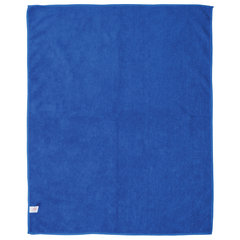 Тряпки для мытья пола, КОМПЛЕКТ 3 шт., ПЛОТНАЯ микрофибра, 50&times;60 см, синие, 260 г/<wbr/>м<sup>2</sup>, ЛЮБАША &laquo;ПЛЮС&raquo;, 603944