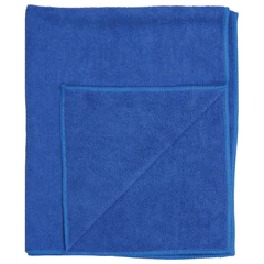 Тряпки для мытья пола, КОМПЛЕКТ 3 шт., микрофибра, 50&times;60 см, синие, 260 г/<wbr/>м<sup>2</sup>, ОФИСМАГ, 603945
