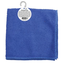 Салфетка из МИКРОФИБРЫ универсальная 30&times;30 см, синяя, 180 г/<wbr/>м<sup>2</sup>, ЛЮБАША ЭКОНОМ, 603949