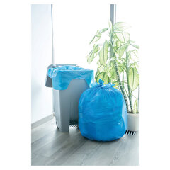 Мешки для мусора 160 л, с ушками, синие, рулон 10 шт., ПВД, 30 мкм, 90&times;125 см, PACLAN &laquo;Multitop&raquo;