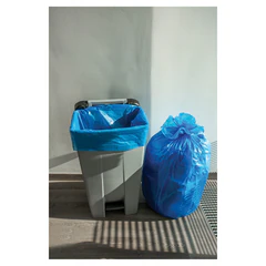 Мешки для мусора 160 л, синие, в рулоне 10 шт., ПВД, 21 мкм, 120&times;87 см, PACLAN &laquo;Big&Strong&raquo;