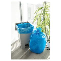 Мешки для мусора 160 л, синие, в рулоне 10 шт., ПВД, 21 мкм, 120&times;87 см, PACLAN &laquo;Big&Strong&raquo;