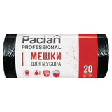 Мешки для мусора 160 л, черные, в рулоне 20 шт., ПВД, 30 мкм, 87х120 см, PACLAN "Professional"