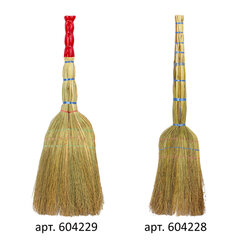 Веник сорго 3-х прошивной, LAIMA &laquo;ЛЮКС&raquo;, ручка в пленке, длина 79 см, 604229