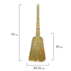 Веник сорго 6-ти прошивной ЛЮБАША &laquo;ПРЕМИУМ&raquo;, длина 79 см, 604230