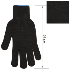 Перчатки хлопчатобумажные, КОМПЛЕКТ 5 ПАР, 7 класс, 65-67 г, 216 текс, ПВХ-точка, LAIMA &laquo;ПРОФИ&raquo; XL, черные, 604473