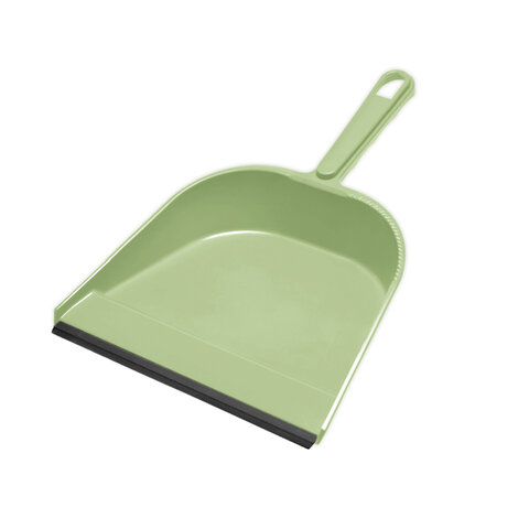 Совок для мусора, низкая ручка, с резиновой кромкой, ширина 23 см, пластик, цвет ассорти, YORK, 6102