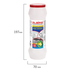 Чистящее средство 400 г, LAIMA PROFESSIONAL Сода-Эффект &laquo;Лимон&raquo;, порошок, 604656