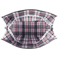 Сумка-баул хозяйственная, полипропилен, 45&times;40&times;20 см, 36 литров, черно-красная, 130 г/<wbr/>м<sup>2</sup>, ЛЮБАША, 604696