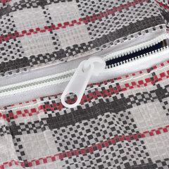 Сумка-баул хозяйственная, полипропилен, 45&times;40&times;20 см, 36 литров, черно-красная, 130 г/<wbr/>м<sup>2</sup>, ЛЮБАША, 604696