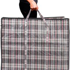 Сумка-баул хозяйственная, полипропилен, 80&times;60&times;35 см,168 литров, черно-красная, 170 г/<wbr/>м<sup>2</sup>, ЛЮБАША, 604704