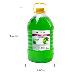 Мыло жидкое 5 л, МЕЛОДИЯ &laquo;Зеленое яблоко&raquo;, с глицерином, ПЭТ, 604788