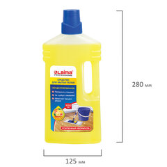 Средство для мытья пола 1 л, LAIMA PROFESSIONAL концентрат, &laquo;Цитрусовый микс&raquo;, усиленная формула, 604795