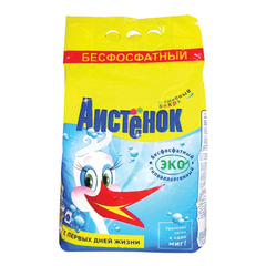 Стиральный порошок для всех типов стирки, 4 кг, АИСТЁНОК, бесфосфатный