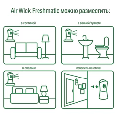 Освежитель воздуха автоматический со сменным баллоном 250 мл, AIRWICK Pure, "Цветущая сакура"