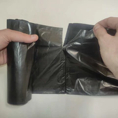 Мешки для мусора 220 л, черные, в рулоне 10 шт., ПВД, 29 мкм, 83&times;110 см, КБ, &laquo;ЭкоДом&raquo;