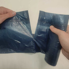 Мешки для мусора 60 л, завязки, синие, в рулоне 10 шт., ПВД, 30 мкм, 70&times;60 см, прочные, КОНЦЕПЦИЯ БЫТА VITALUX