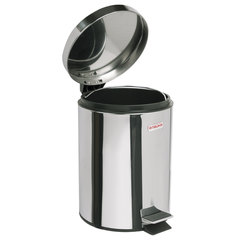 Ведро мусорное с педалью 3 литра &laquo;Classic&raquo;, ЗЕРКАЛЬНОЕ, нержавеющая сталь, со съемным внутренним ведром, LAIMA, 604942