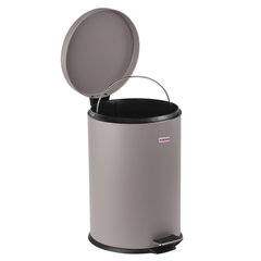 Ведро мусорное с педалью 20 литров &laquo;Classic&raquo;, СЕРОЕ МАТОВОЕ, металлическое, со съемным внутренним ведром, LAIMA, 604946