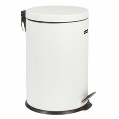 Ведро мусорное с педалью 20 литров &laquo;Classic&raquo;, БЕЛОЕ ГЛЯНЦЕВОЕ, металлическое, со съемным внутренним ведром, LAIMA, 604949