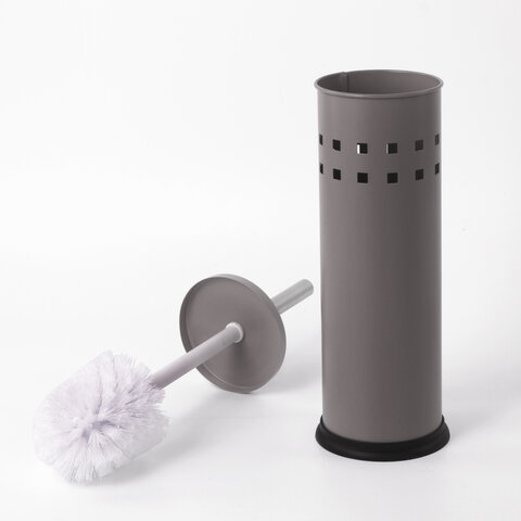 Ершик для унитаза с подставкой, металл, серый, матовый, LAIMA, 604961 - фото 3