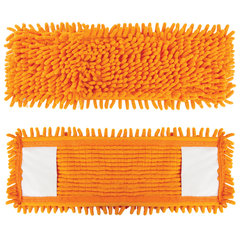 Насадка МОП плоская для швабры/<wbr/>держателя 40 см, карманы (ТИП К), микрофибра букли/<wbr/>синель, ворс 2 см, LAIMA, 605032