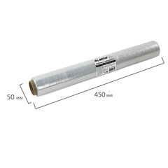 Пленка пищевая ПЭ 450 мм х 200 м, гарантированная длина, 6 мкм, вес 0,49 кг ±5%, LAIMA, 605040