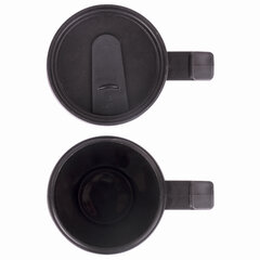 Автокружка 400 мл, термостакан с ручкой, винтовая крышка-клапан, пластик/<wbr/>сталь, красная, LAIMA, 605127