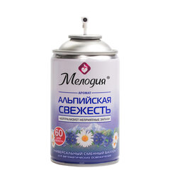 Сменный баллон 250 мл МЕЛОДИЯ &laquo;Альпийская свежесть&raquo;, для автоматических освежителей, универсальный, 605228