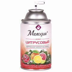 Сменный баллон 250 мл МЕЛОДИЯ &laquo;Цитрусовый&raquo;, для автоматических освежителей, универсальный, 605229
