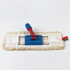 Насадка МОП плоская для швабры/<wbr/>держателя 40 см, уши/<wbr/>карманы (ТИП У/<wbr/>К), хлопок/<wbr/>микрофибра, LAIMA EXPERT, 605309