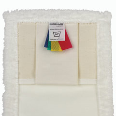 Насадка МОП плоская для швабры/<wbr/>держателя 40 см, уши/<wbr/>карманы (ТИП У/<wbr/>К), микрофибра, LAIMA EXPERT, 605311