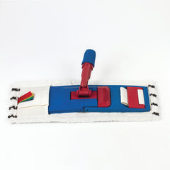 Насадка МОП плоская для швабры/<wbr/>держателя 40 см, уши/<wbr/>карманы (ТИП У/<wbr/>К), микрофибра/<wbr/>скраб, LAIMA EXPERT, 605313