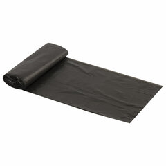 Мешки для мусора 30 л, черные, в рулоне 20 шт., ПНД 5 мкм, 47&times;55 см, ЛЮБАША эконом, 605329