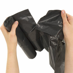 Мешки для мусора 30 л, черные, в рулоне 20 шт., особо прочные, ПВД 20 мкм, 50&times;60 см, LAIMA, 605330