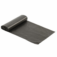 Мешки для мусора 60 л черные в рулоне 20 шт., ПНД 5 мкм, 57&times;65 см, ЛЮБАША эконом, 605331