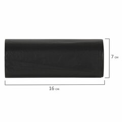 Мешки для мусора 90 л, черные, в рулоне 10 шт., прочные, ПВД 25 мкм, 60&times;95 см, LAIMA, 605332