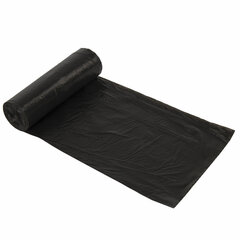 Мешки для мусора 120 л черные в рулоне 10 шт., ПВД 20 мкм, 67&times;100 см, ЛЮБАША эконом, 605333