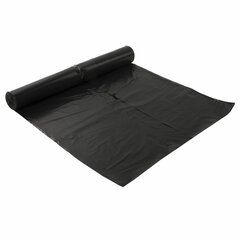 Мешки для мусора 240 л, черные, в рулоне 10 шт., прочные, ПВД 50 мкм, 90&times;140 см, LAIMA, 605337