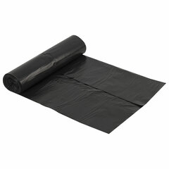 Мешки для мусора 240 л, черные, в рулоне 5 шт., ПВД 30 мкм, 90&times;130 см, ЛЮБАША эконом, 605338