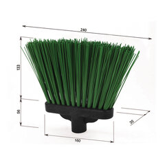 Метла синтетическая плоская &laquo;МИШЕЛЬ&raquo; ширина 24 см, высота 18,9 см, без черенка, еврорезьба, LAIMA EXPERT, 605370