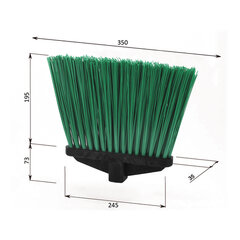 Метла синтетическая плоская &laquo;ГАРДЕНА LUX&raquo; ширина 35 см, высота 26,8 см, без черенка, еврорезьба, LAIMA EXPERT, 605371