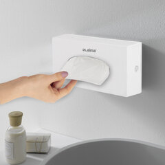 Диспенсер для косметических салфеток LAIMA CLASSIC, настольный/<wbr/>настенный, пластиковый, белый, 605392