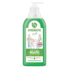 Мыло жидкое 500 мл SYNERGETIC "Луговые травы", гипоаллергенное, биоразлагаемое, дозатор