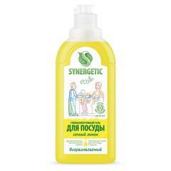 Гель для мытья посуды антибактериальный 500 мл, SYNERGETIC &laquo;Лимон&raquo;
