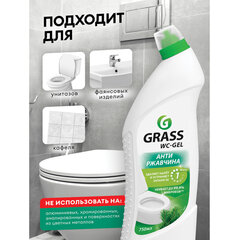 Средство для уборки санитарных помещений 750 мл, GRASS WC-GEL АНТИРЖАВЧИНА, кислотное, гель