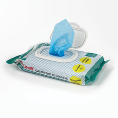 Салфетки влажные LAIMA &laquo;ДЛЯ ЭКРАНОВ всех типов и ОПТИКИ (очки, объективы)&raquo;, клапан, 90 штук, 605660